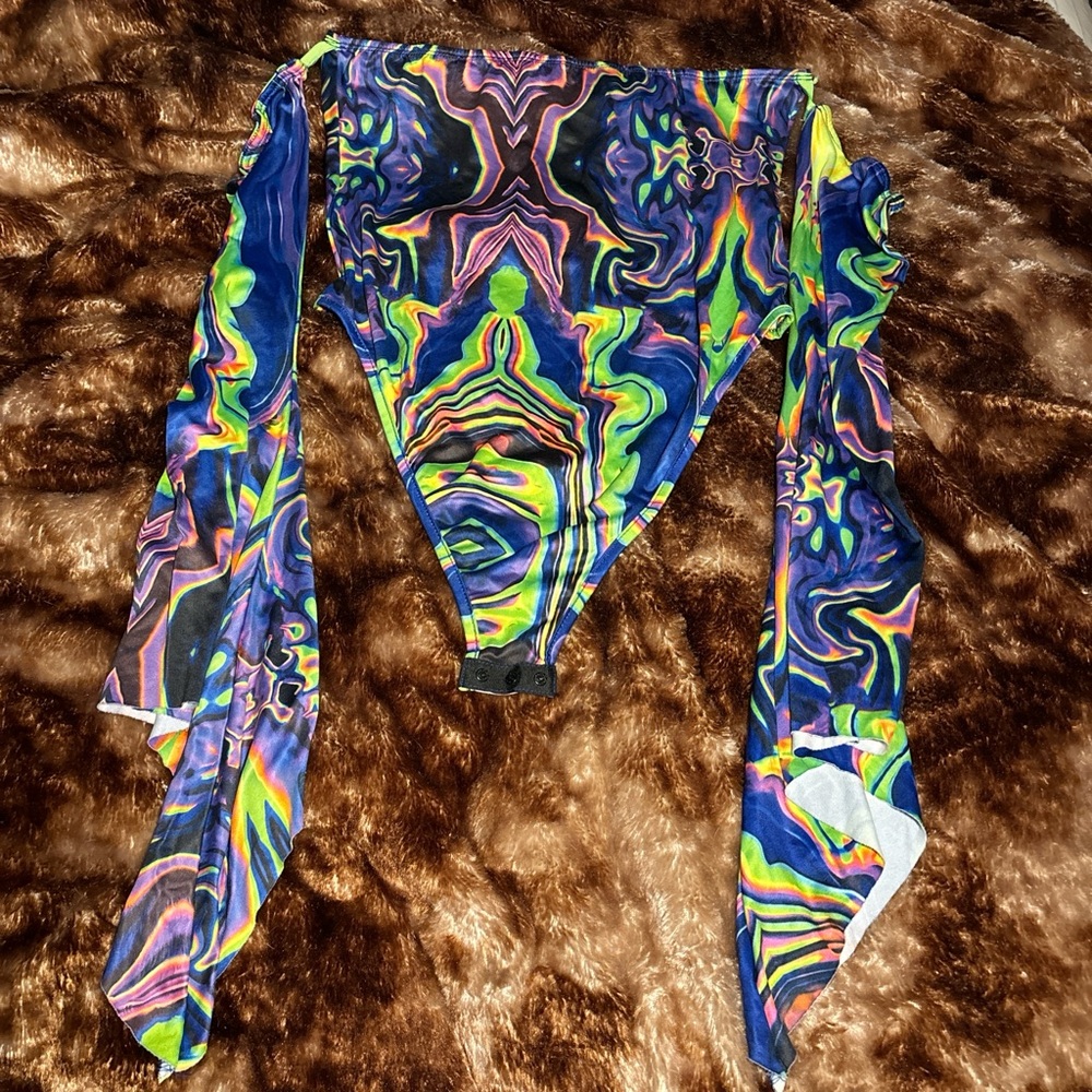 SHEIN Psychedelic Print Bodysuit